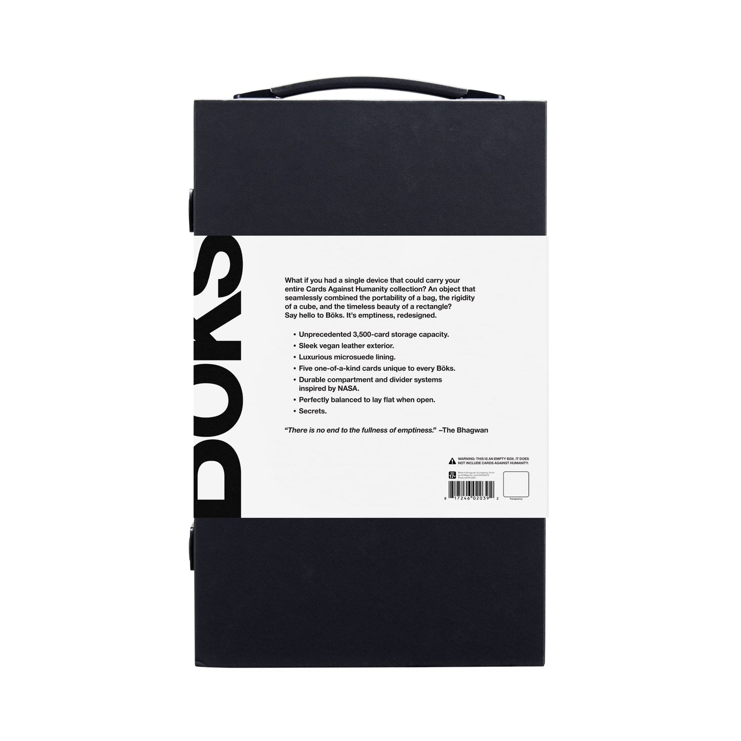 Cards Against Humanity: B?ks • Official Premium Storage Case • Holds Over 3,500 Cards