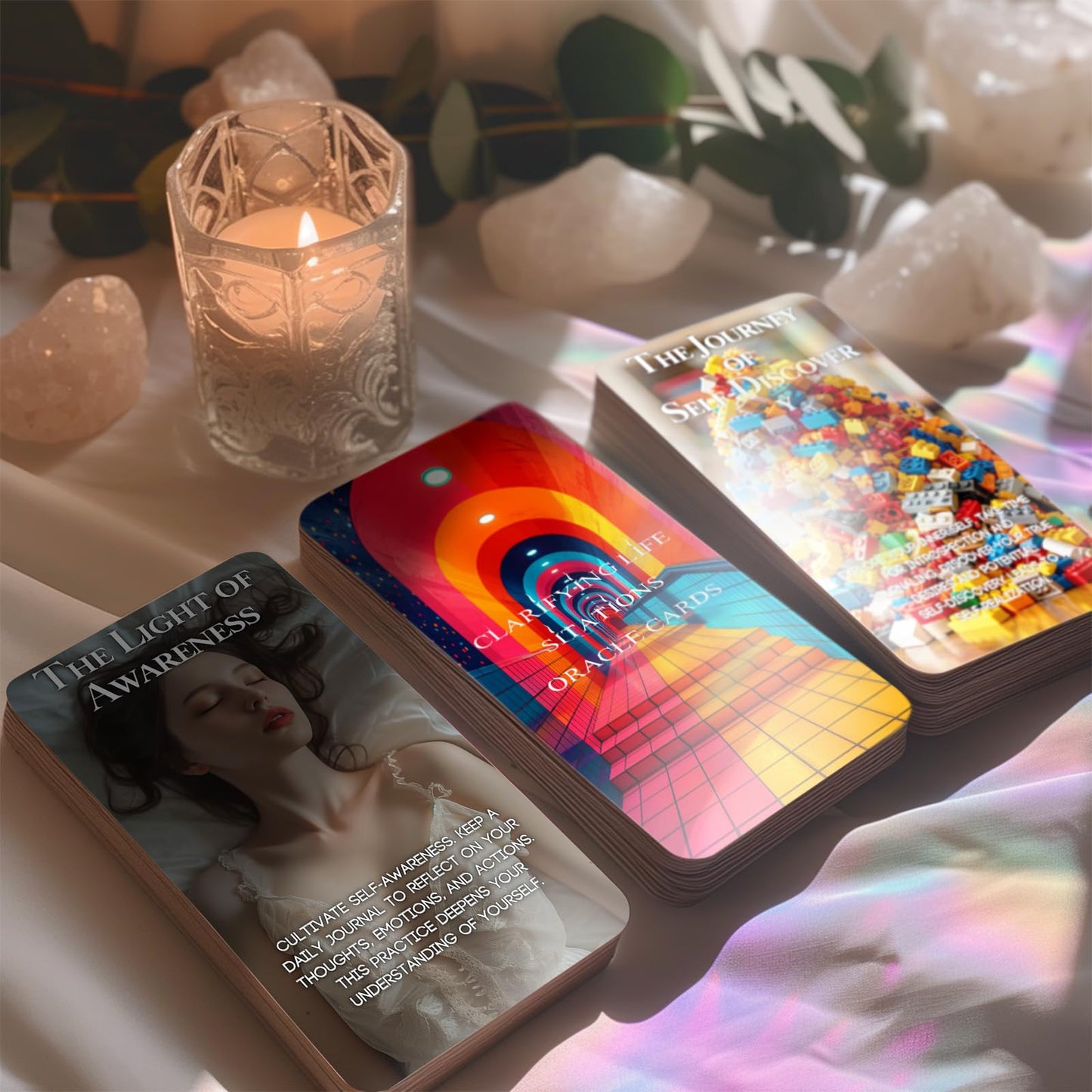 ZZBUY Clarifying Life Situations Oracle Cards, 100 Cards Oracle Deck for Beginners Cover Life Love Career