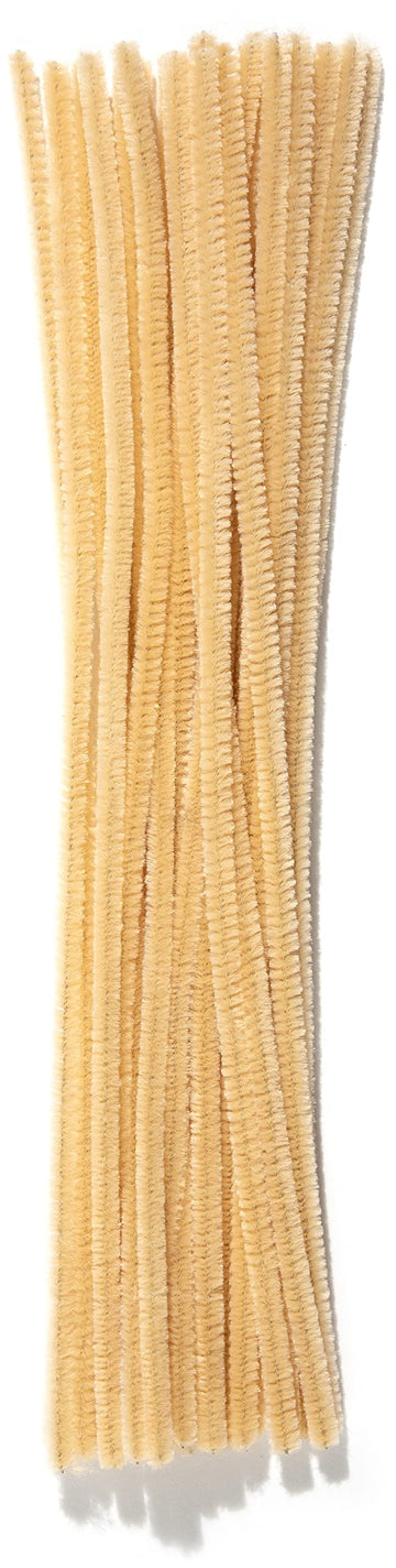 Cousin DIY Beige Chenille Pipe Cleaners, 6mm x 12 inch, 25 Pack