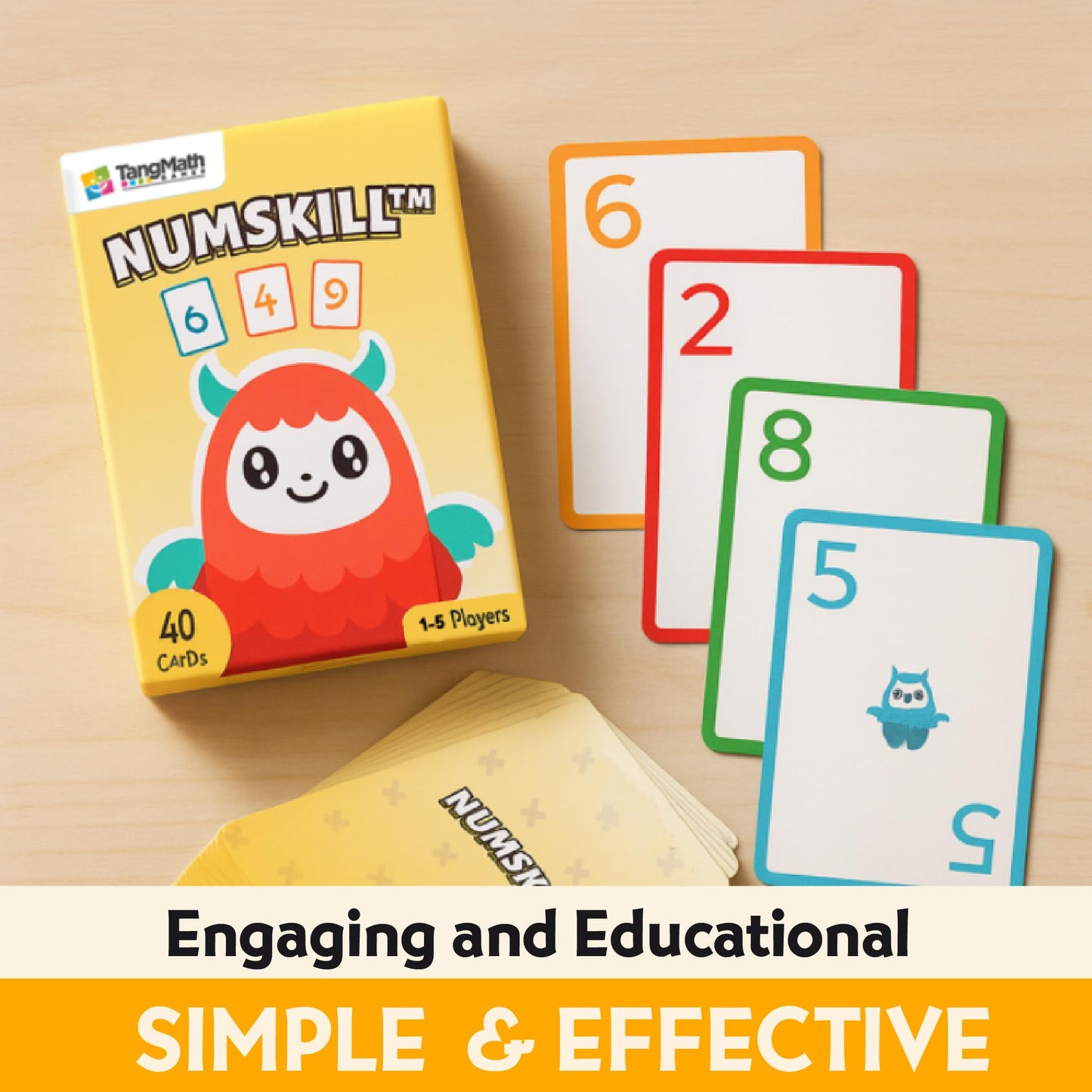 Kakooma Numskill - Math Card Game for Grades K-3 - Build Number Bonds, Color Patterns & Sequences - Fun for Home or Class