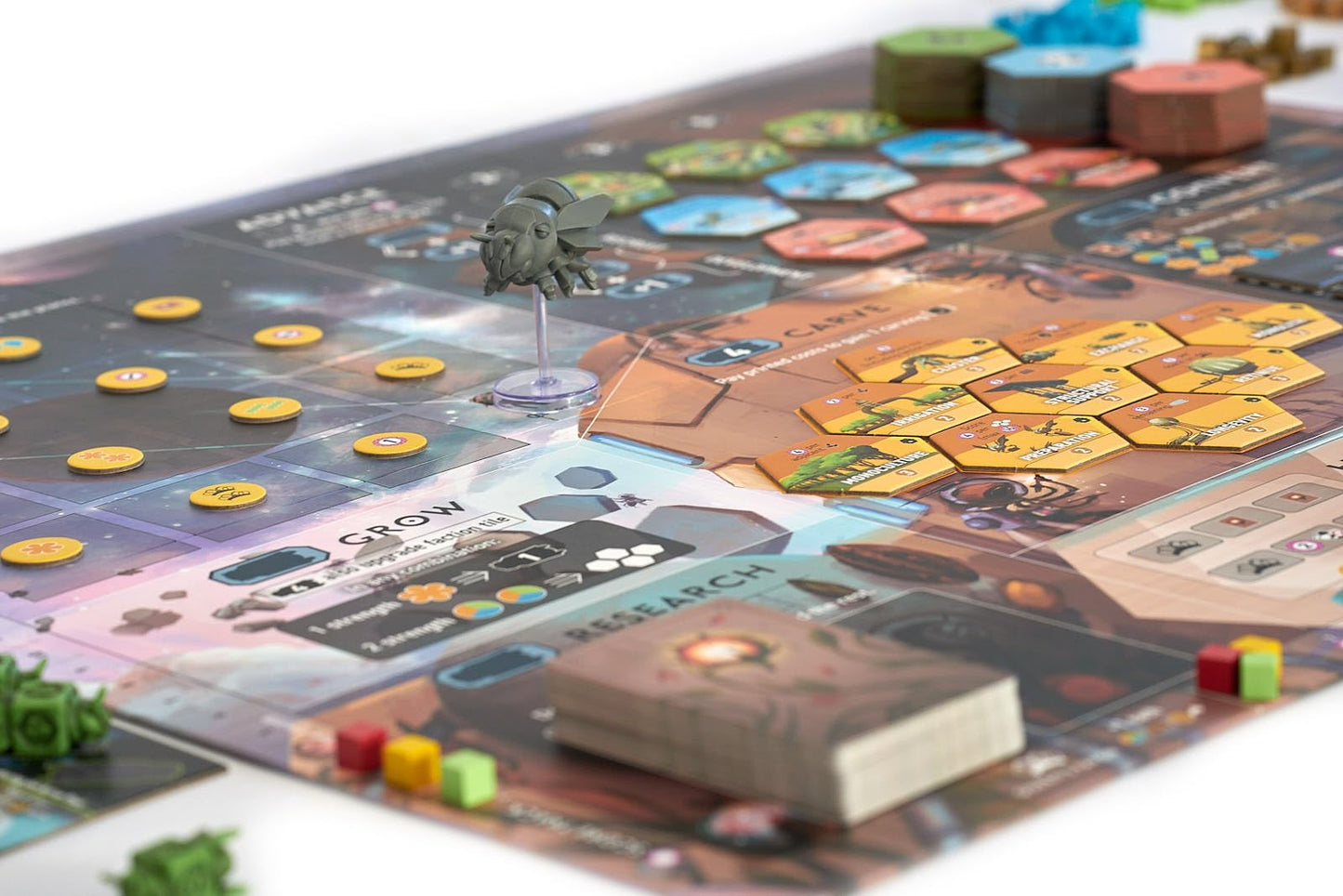 Stonemaier Games: Apiary (Base Game) by Connie Vogelmann | A Strategy Board Game About Hyper Intelligent Bees in Space | Build Your Hive, Explore
