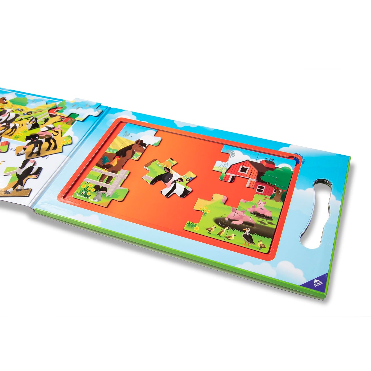 Melissa & Doug Take-Along Magnetic Jigsaw Puzzle Set - On the Farm (2 x 15 Piece) Travel Activity Toy for Preschoolers and Kids Ages 3+ - FSC