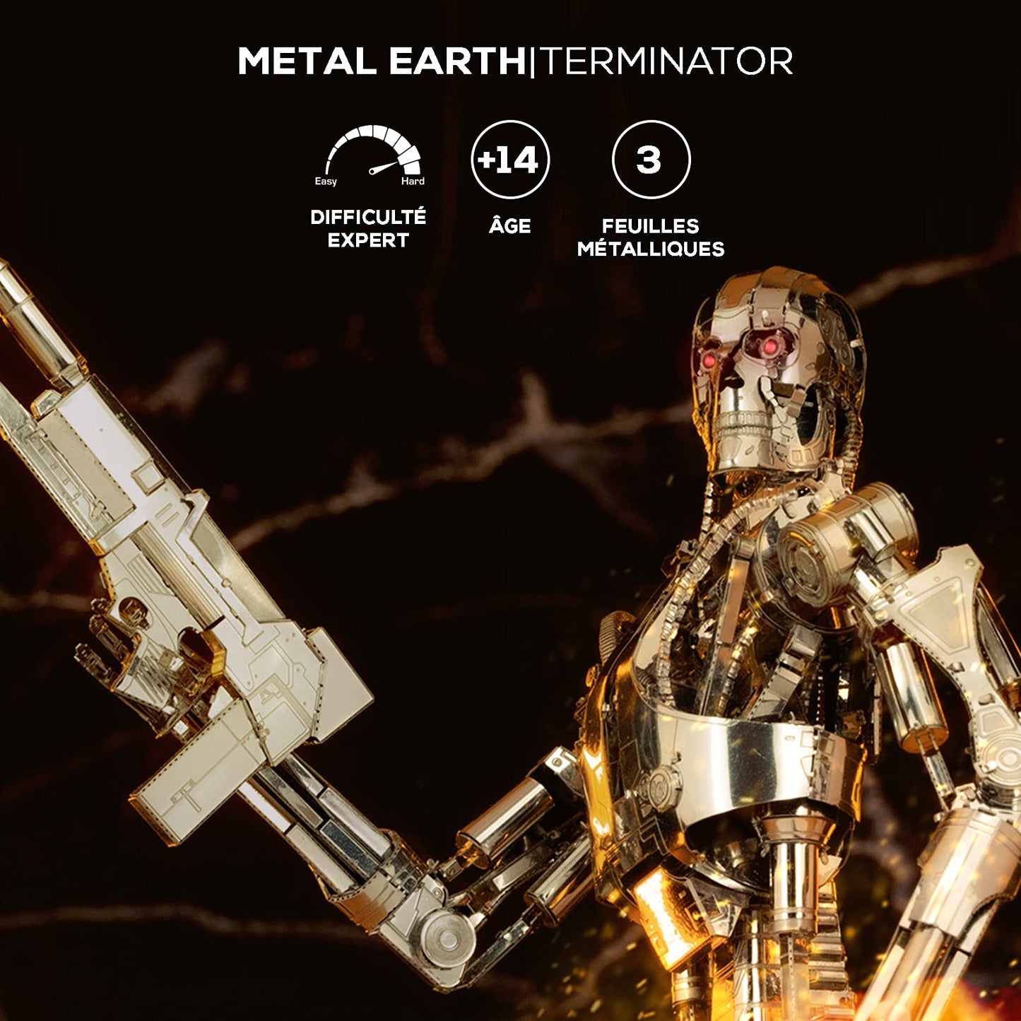 Metal Earth Fascinations Premium Series The Terminator T-800 Endoskeleton 3D Metal Model Kit