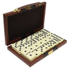 ERLLE - Premium Double 6 Dominoes Set, Classic Domino Game with Leather Case, Domino Set for Adults & Kids, Durable, Travel-Friendly, and Easy to Read