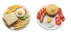 ThaiHonest Mixed Set 2 Dollhouse Miniature Pancake and Sandwich, Dollhouse Collectibles