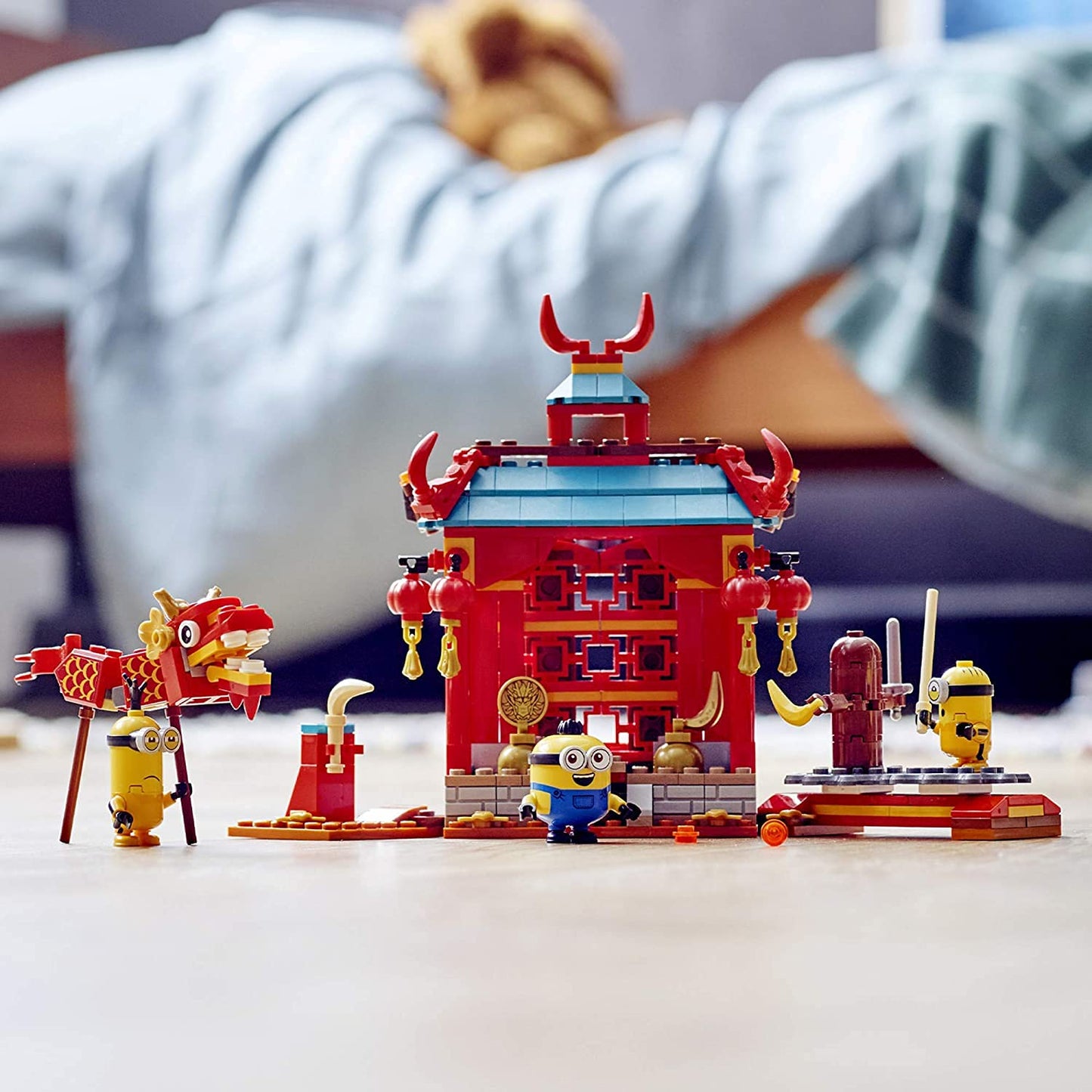 LEGO Minions: The Rise of Gru: Minions Kung Fu Battle (75550) Toy Temple Building Set for Kids, a Great Present for Kids Who Love Minions, Kevin and
