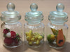 3pc Miniature Chocolate Cookie Cake Food Candy Dollhouse Cake in Clear Glass Mini Bottle fruit Food #MF031