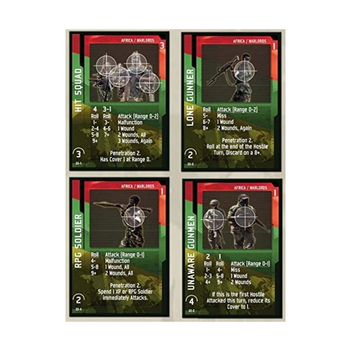 DVG Warfighter Modern Expansion #32 African Warlord Adversaries #1 Card Deck Warfighter Modern Board Game