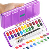 ARTISTRO 24 Color Watercolor Paint Set - Portable Paint Art Kit with Palette and Brush Pens - Travel Water Color Set for Adults, Professionals, Kids