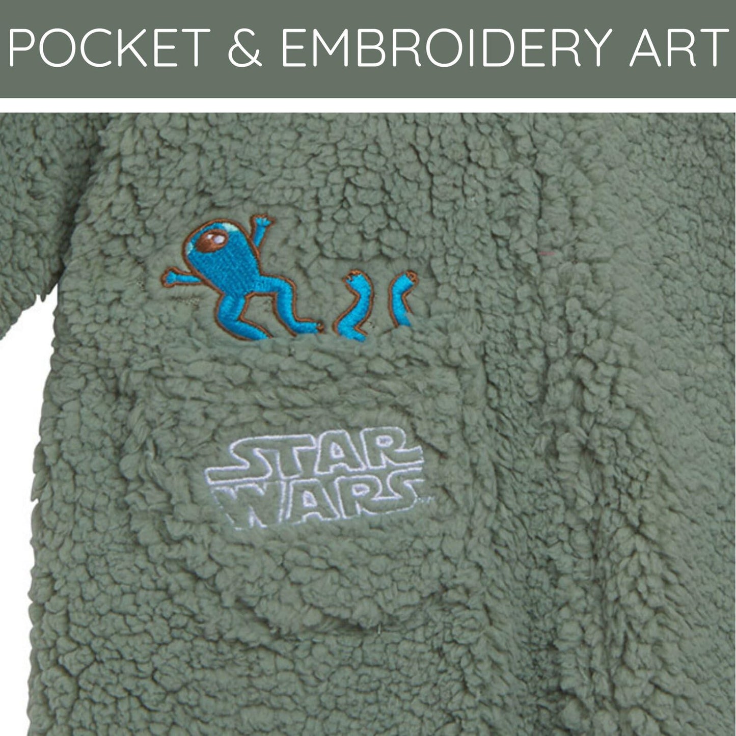 STAR WARS The Mandalorian Baby Boy or Girl Costume Zip-Up Hooded Embroidered Coverall Sage Green Grogu 0-3 Months