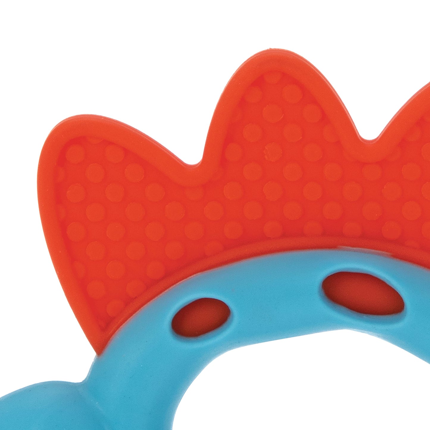 Nuby Geo Zoos Massaging Teether - Baby Teething Toy - Soft Easy Grip - 3+ Months - Dino - Easter Basket Stuffer