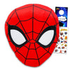 Spiderman Plush Pillow for Kids - Bundle with Decorative Spiderman Pillow for Bedroom, Bed, Couch, and More Plus Stickers | Spiderman Room Decor