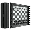 VENTUREBOARD XL Full-Size 10 Inches Magnetic Unique Chess Set Board Game - Folding Board, Travel Chess Board Game Pieces - (Black/Grey)