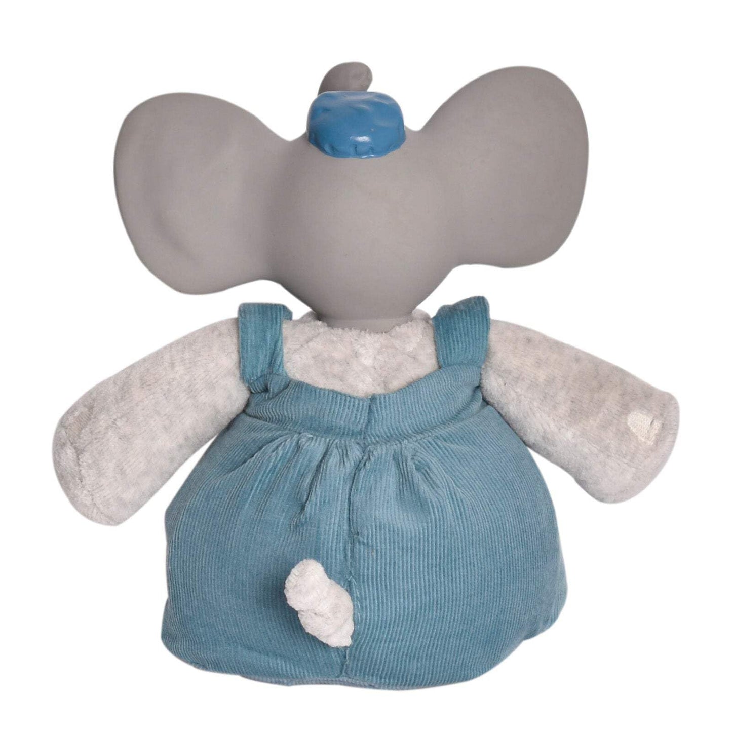 Mini Alvin The Elephant Baby Toy - 8 inch Organic Cotton Plush with Natural Rubber Teether Head | Safe Non-Toxic Newborn Teething Toy & Soft Cuddle