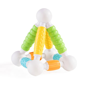 Guidecraft Grippies Builders - 20 Piece Set, Tactile STEM Soft Grip Magnetic Building Toy for Toddlers