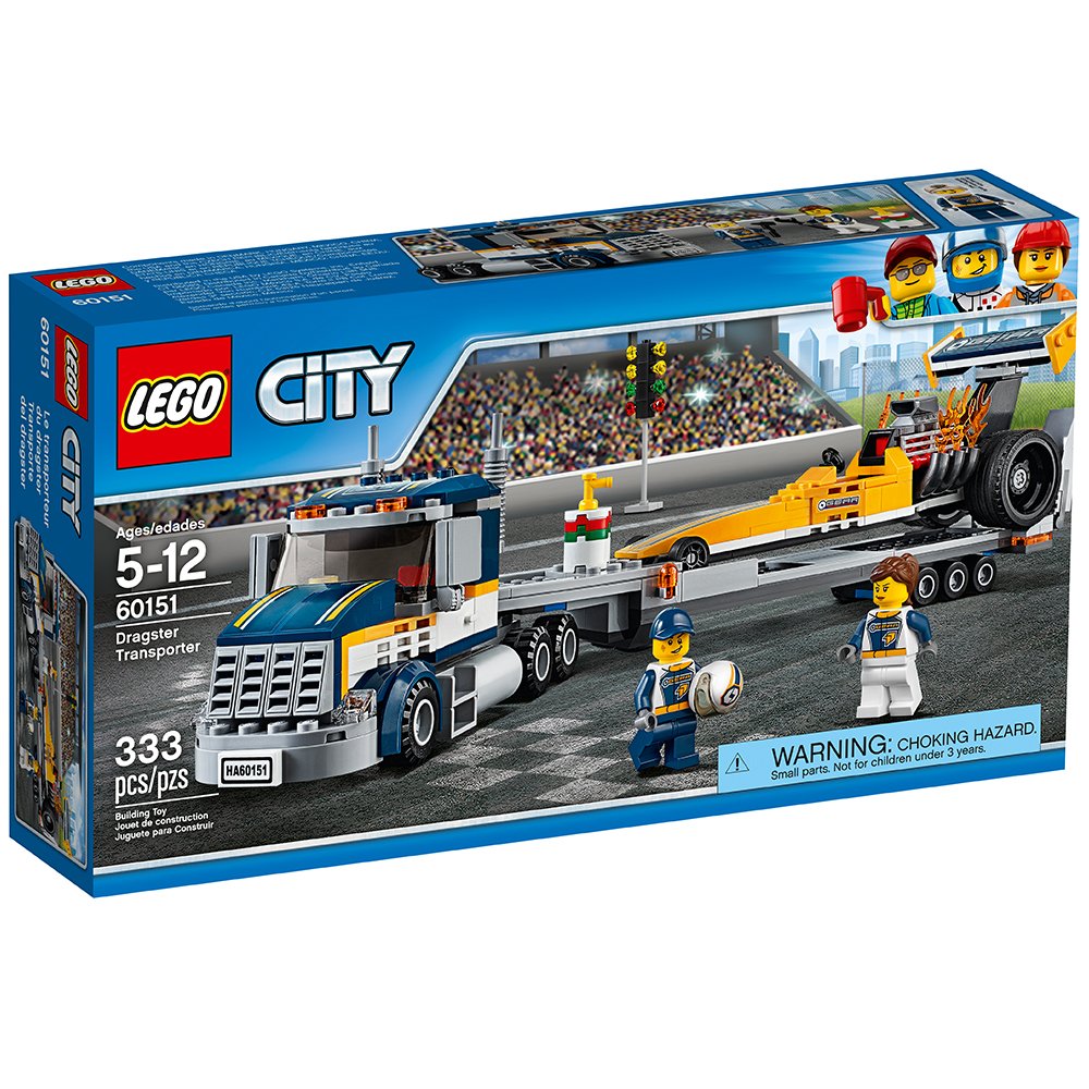 LEGO City Great Vehicles Dragster Transporter 60151
