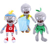 Suyudian 3 PCS PVZ Plush Zombies Sets Toys Stuffed Soft Figure Doll Jersey, Flag, Hula Zombies, Great Gift for Christmas, Birthday New