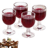 4Pcs Miniature Wine Glasses, Red, 1:12 Scale Dollhouse Accessories, Room Decoration Display