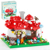 Vziimo Mushroom House Building Set, Creative Mushroom Garden Model Kits for Adults, 1346PCS Micro Bricks Collectible Ideals Gifts for Teens 14+