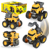 LONANDY Construction Toy Trucks, Monster Trucks Push Car for Toddlers 1-3, Best Christmas Children's Day Birthday Party Gift for Boys Age 4-7 Crane