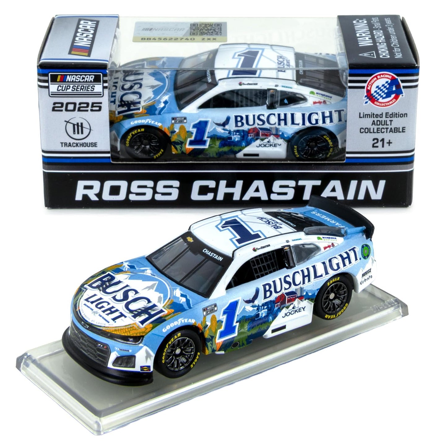 Ross Chastain 2025 BL Farming ARC Diecast Chassis Car 1:64 Scale