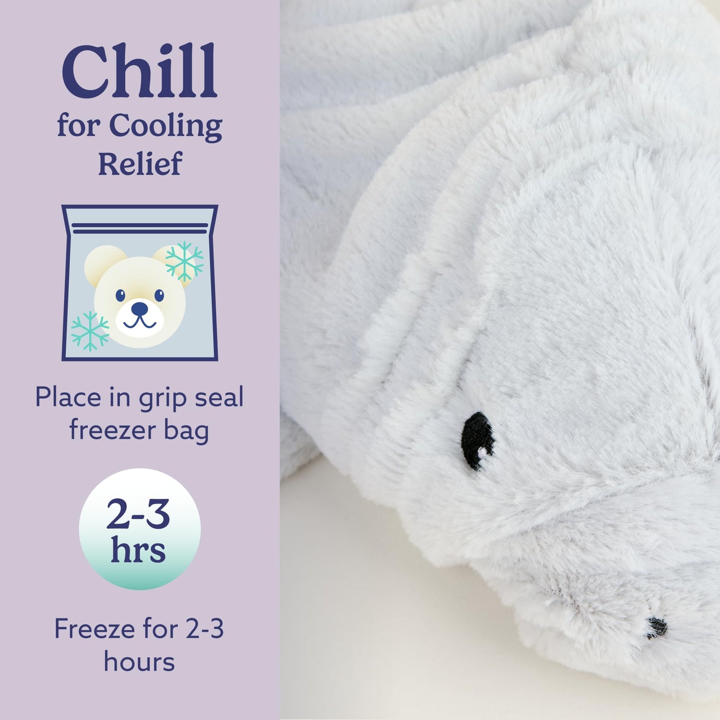 warmies Microwavable & Weighted Stuffed Animals, Manatee - Heated Stuffed Animal Plushie for Warmth & Comfort - Cute Soft Plush Toys for Adults