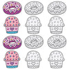 Fun Express Color Your Own Sweet Treat Magnets - Creative DIY Craft for Kids Home Activities Party Favors and Classroom Fun - Perfect for Gifts