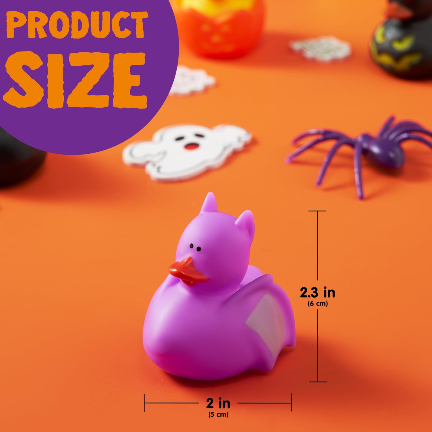 JOYIN 18 PCS Halloween Rubber Ducks, Halloween Ducks for Halloween Goodie Bag Fillers, Rubber Duckies Baby Bath Toys for Halloween Party Favors