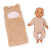 LullaBaby - 14-Inch Realistic Baby Doll - Olive Skin Tone & Brown Eyes - Ultra - Soft Bear - Themed Cuddler - Pretend Play 2+ Years- Baby Doll &