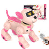 PRANITE Robot Dog Toy for Kids, RC Smart Programmable Robotic Puppy Interactive Touch Music Remote Control Follow Mode Fun STEM Educational Learning