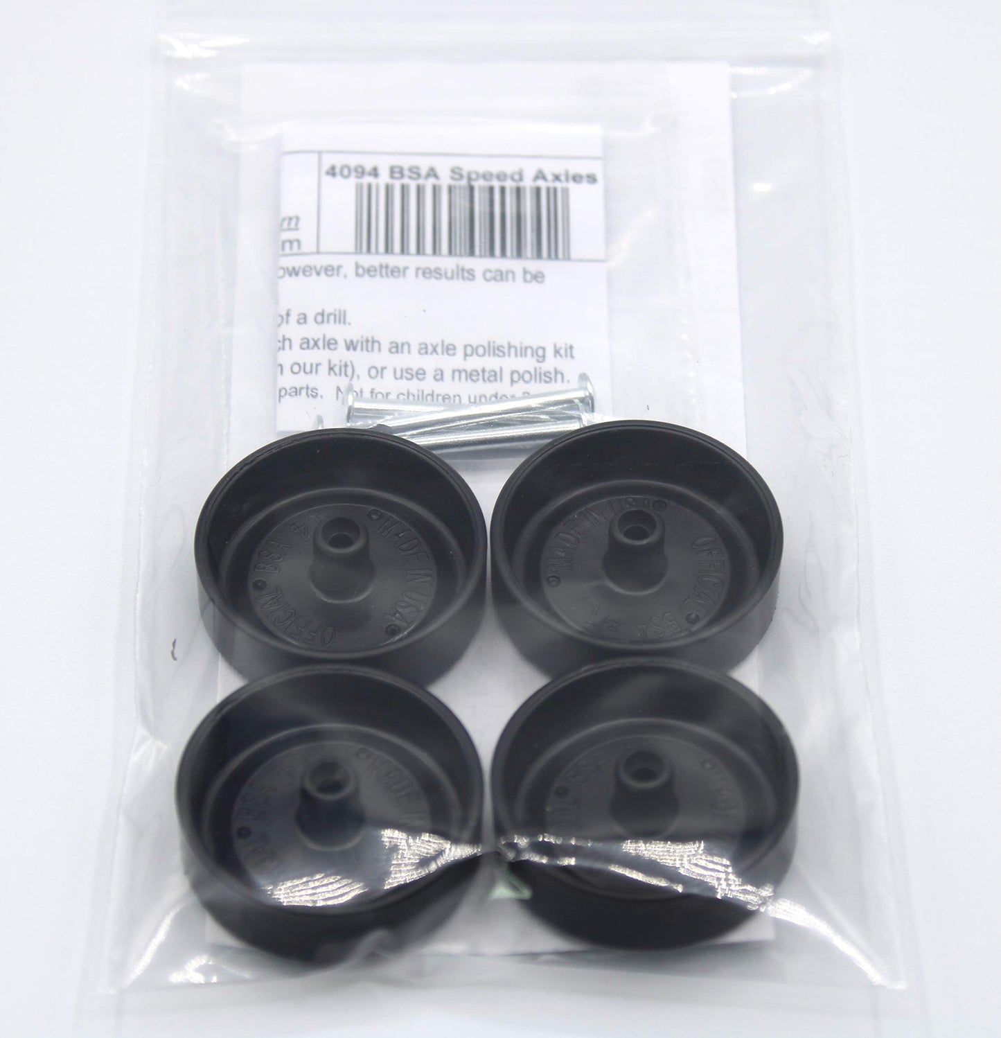 Pine Derby Car Official Scout Speed Wheels and Axles | Professionally Lathed | Pinewood Car Wheels | Maximum Velocity