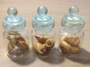 3pc Miniature Food Chocolate Cookie Cake Dollhouse Candy Donut Bread in Clear Glass Mini Bottle Fruit Food #MF065