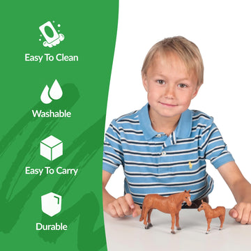 Big Country Toys Horse Mare and Colt Set (Brown)