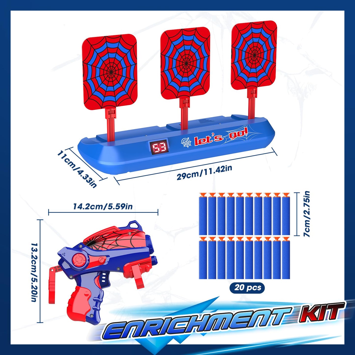 Shooting Toys for 3-12 Year Old Boys with Foam Dart, Shooting Game Toys Gifts for 3-12 Years Old Kids, Targets Toy for Boy Age 4-12, Xmas Gift