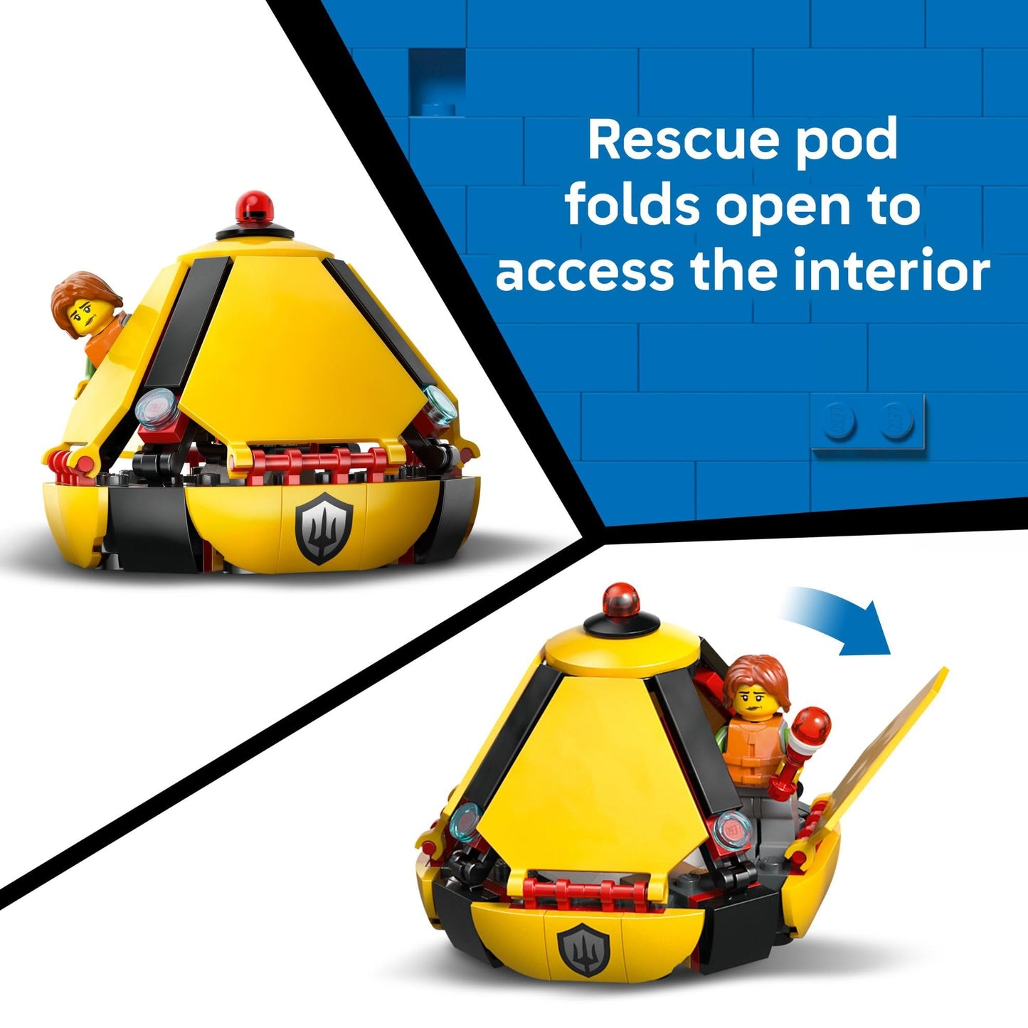 LEGO City Coast Guard Helicopter Building Toy for Kids - Pretend Play Emergency Response Set for Boys & Girls, Ages 7+ - Includes 4 Minifigures