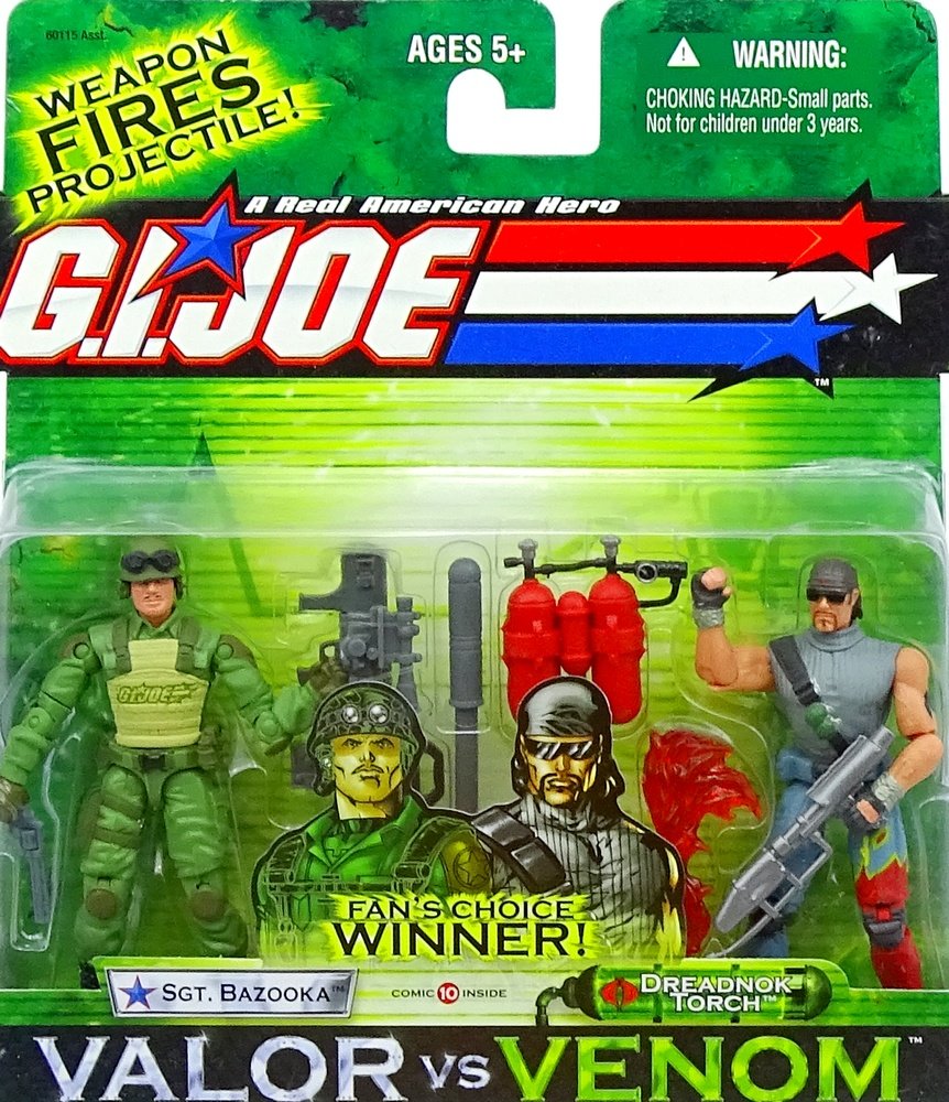 GI Joe Valor Vs. Venom 3.75 SGT. BAZOOKA VS. DREADNOK TORCH Figure 2-Pack