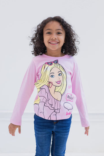 Barbie Toddler Girls 3 Pack T-Shirts Pink/Black 5T
