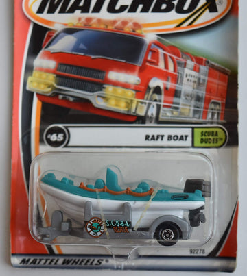 Matchbox Scuba Dudes, White/Blue RAFT Boat #65 of 75