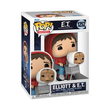Funko Pop Movies: E.T. The Extra-Terrestrial - Elliott - Elliot with E.T. in Basket, 3.75 Inches - Collectable Vinyl Figure - Gift Idea - Official