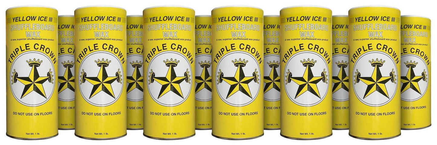TRIPLE CROWN Yellow Ice III Shuffleboard Wax (Yellow Ice III 12-Pack)