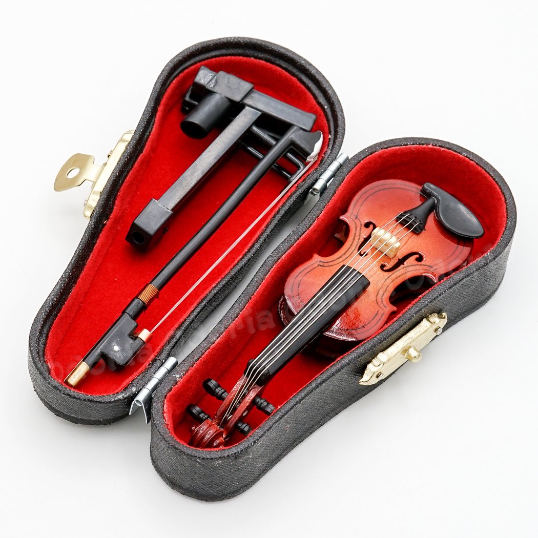 Odoria 1/6 Miniature Violin Dollhouse Musical Instruments Accessories