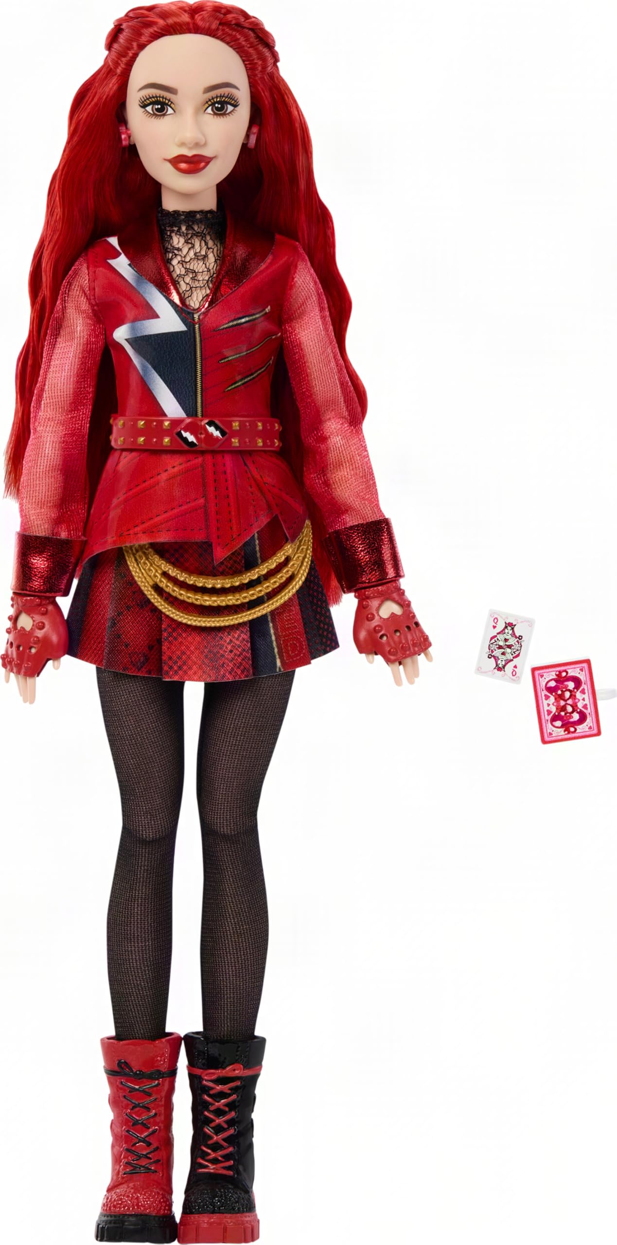 Mattel Disney Descendants: Wicked Wonderland, Red, Daughter of Queen of Hearts Fashion Doll, with Removable Outfit & Accessory, Inspired by the Movie