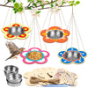 Fennoral 4 Pack Bird Feeder Kits for Kids Make Your Own Bird Feeders Wooden Art and Craft for Girls Boys Ornaments DIY to Paint Craft for Garden