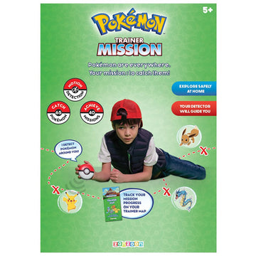 Pokemon Trainer Mission - Electronic Detector Will Guide You On 40 Missions, Voice & Light Instructions, Collect 65 Pokemon, Trainer Map, Kids 5+