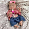 GYCV Lifelike Mini Reborn Baby Dolls Full Body Silicone Girl 12 Inch Realistic Newborn Dolls with Feeding Accessories & Gift Box Real Life Baby Dolls