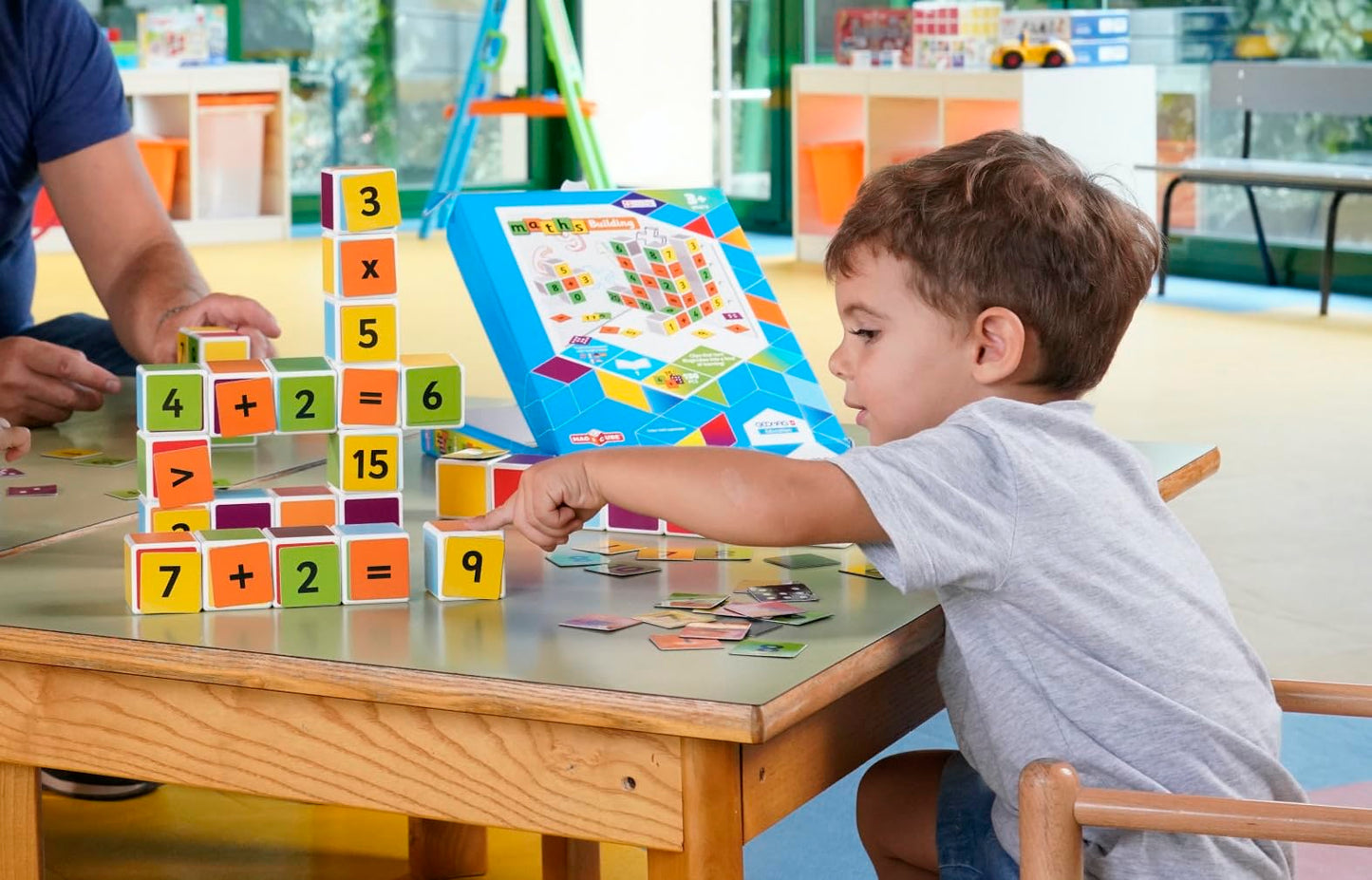 Geomag Magicube Maths Building - 10 Cubes + 45 Clips - Magnetic Building Set with Magnetic Cubes