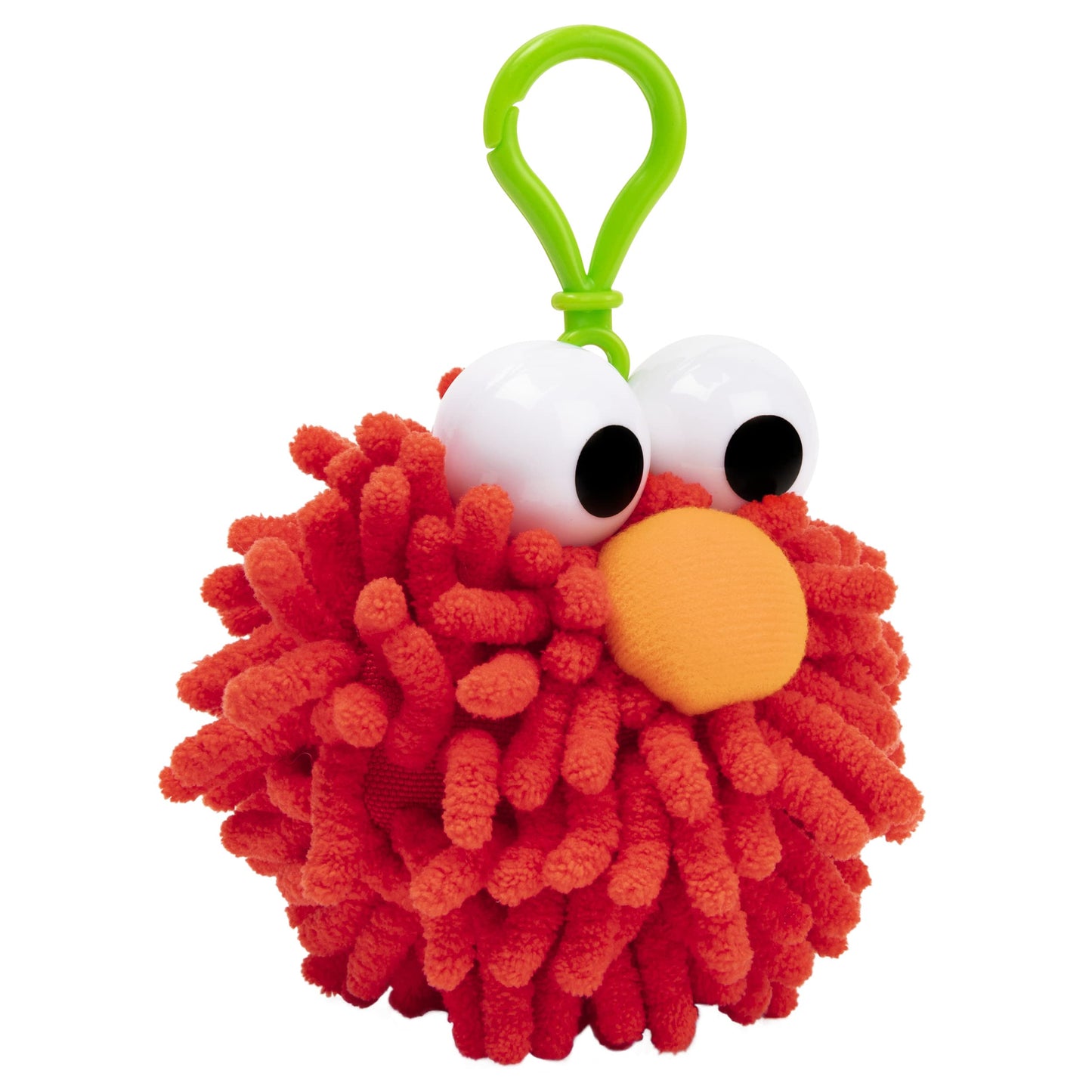 Spin Master 6058895 Plush Elmo Fuzzy Pom Backpack Clip, 2.5-inch Height