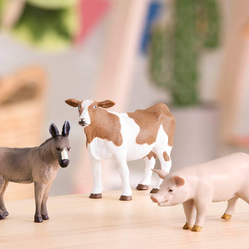 Terra by Battat Farm Animal Figurines, Realistic 3-Piece Toy Set, Animals
