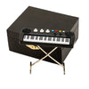 Dselvgvu Miniature Electronic Organ with Case Mini Musical Instrument Electric Keyboard Replica Collectible Figurines Dollhouse Accessories Model Home