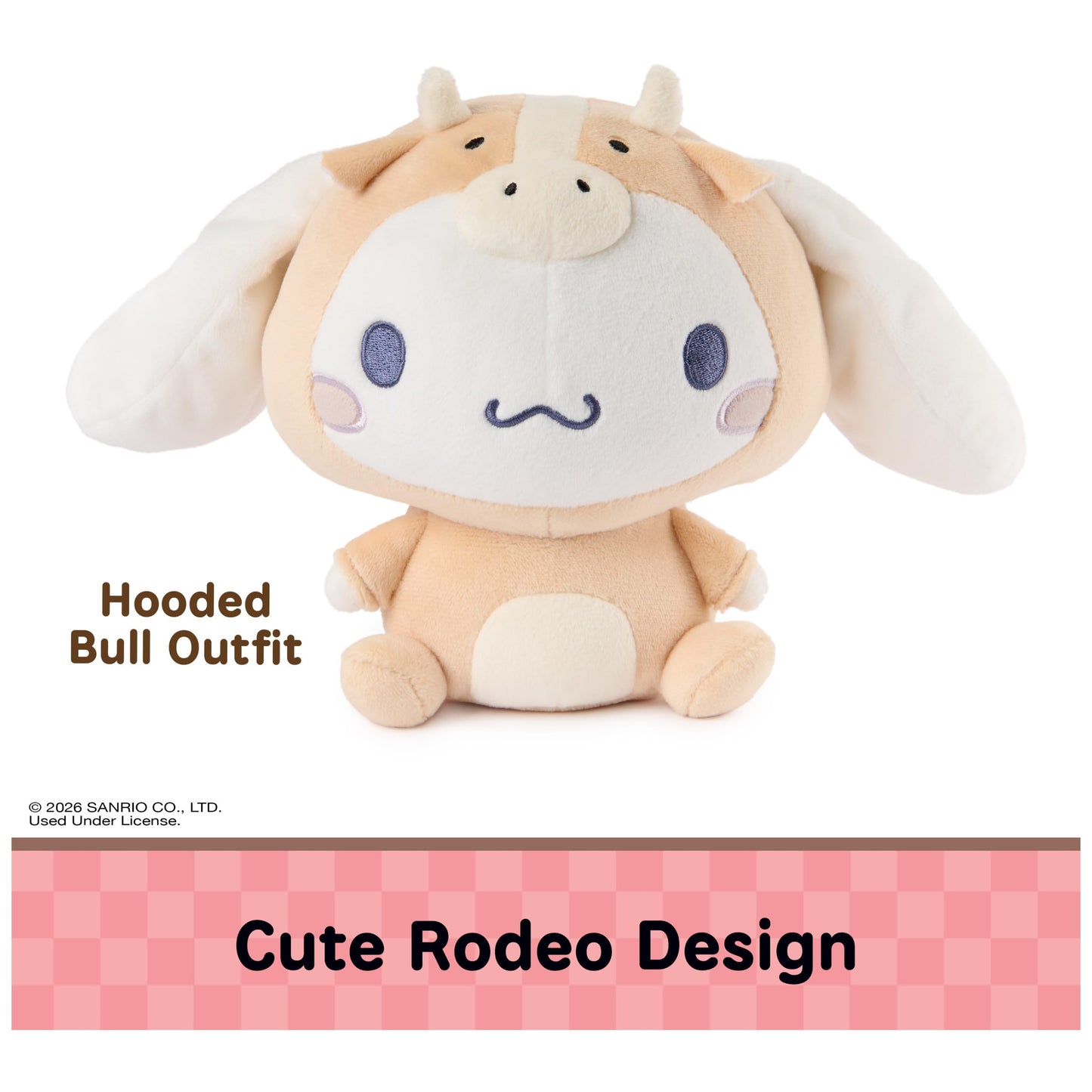 GUND Sanrio Cinnamoroll 6-Inch Plush Toy in Rodeo Bull Outfit for Ages 1+